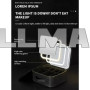 Портативна жіноча косметичка з Led дзеркалом чорна з білим